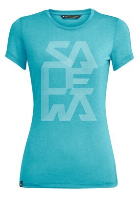 Salewa Print Dry W T-Shirt, Maui blue L - 1