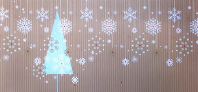 Vánoční obálka - modrý stromek