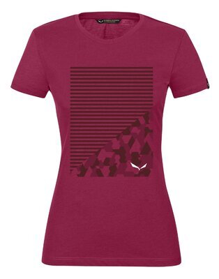 Salewa Geometric Dry W T-Shirt, Rhodo red M - 1