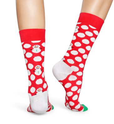 Happy Socks Big Dot Snowman BDS01-4300 S-M (36-40), S-M (36-40) - 2