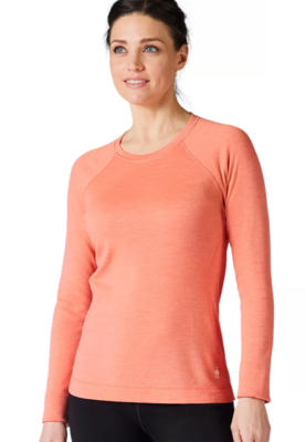 Smartwool W Classic Thermal Merino Baselayer Crew, Sunset coral heather M - 2