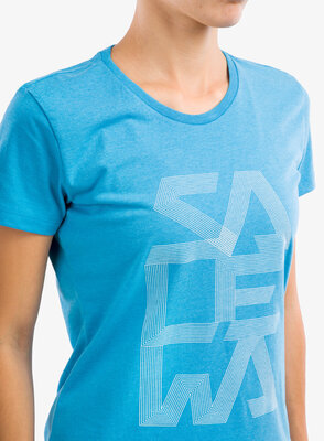 Salewa Print Dry W T-Shirt, Maui blue L - 4